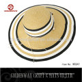 Beautiful ladies paper straw sun hat with lace